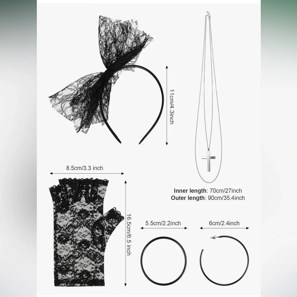 80s Retro Party (Black) Costume Accessories